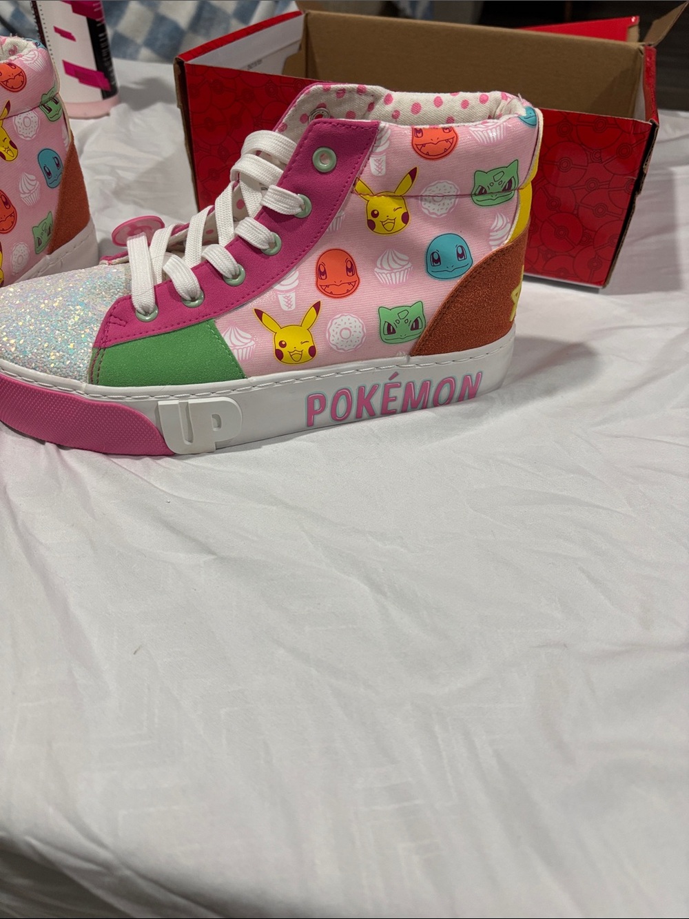 NWT Pokémon Sneakers - Pokémon Pikachu High-top Kids Shoes Size 7